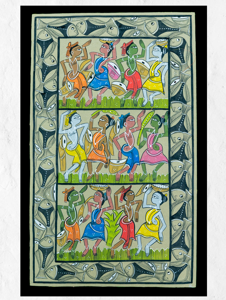 Patua Art Painting - Celebration