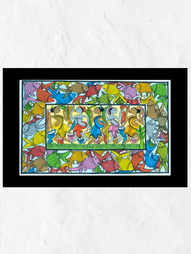 Patua Art Painting - Celebration