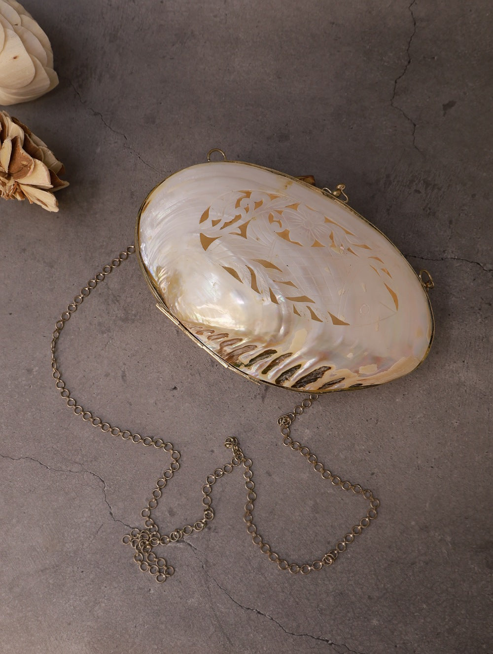 Shell Craft Evening Bag (With Sling)