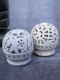 Soapstone Filigree Round Tea Light Holder