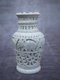 Soapstone Filigree Floral Vase