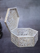 Load image into Gallery viewer, Soapstone Filigree Hexagon Box