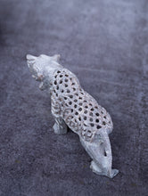 Load image into Gallery viewer, Soapstone Filigree Leopard Duo Curio