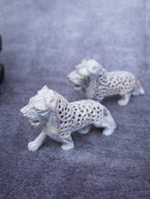 Load image into Gallery viewer, Soapstone Filigree Lion Duo Curio