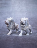 Soapstone Filigree Lion Duo Curio
