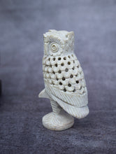 Load image into Gallery viewer, Soapstone Filigree Owl Curio