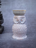 Soapstone Filigree Owl Tea Light Holder