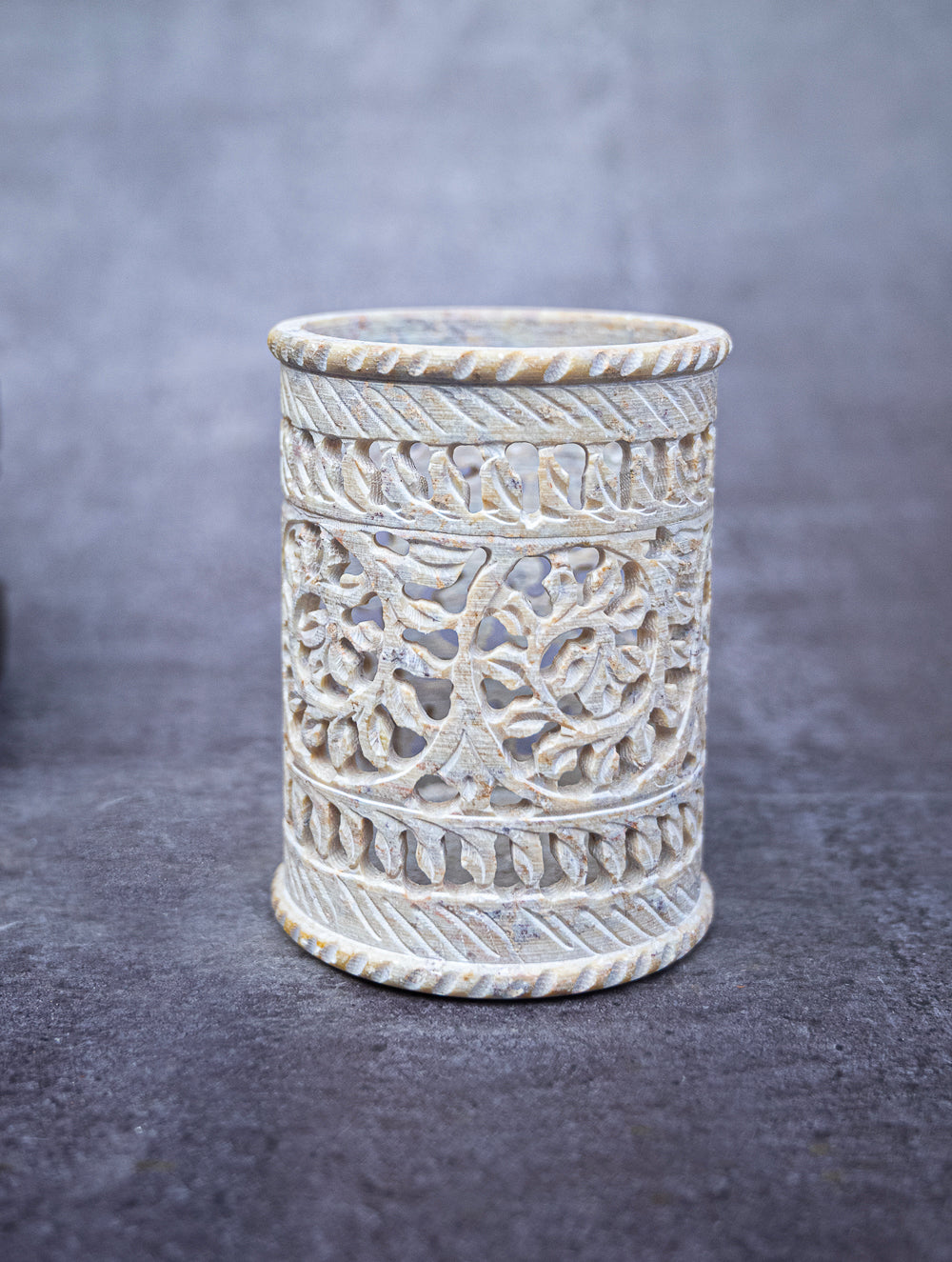 Soapstone Filigree Pen Holder