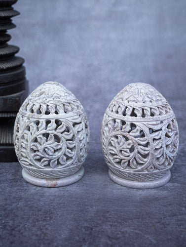 Soapstone Filigree Tea Light Holder