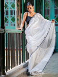 Soft & Light. Handwoven Bengal Cotton Saree - Dhaara