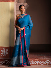Load image into Gallery viewer, Soft &amp; Light. Handwoven Bengal Cotton Saree - Inkrose