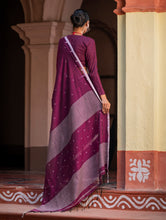 Load image into Gallery viewer, Soft &amp; Light. Handwoven Bengal Cotton Saree - Maroon Reverie