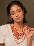 Sunset Serenade Layered Thread & Shell Necklace