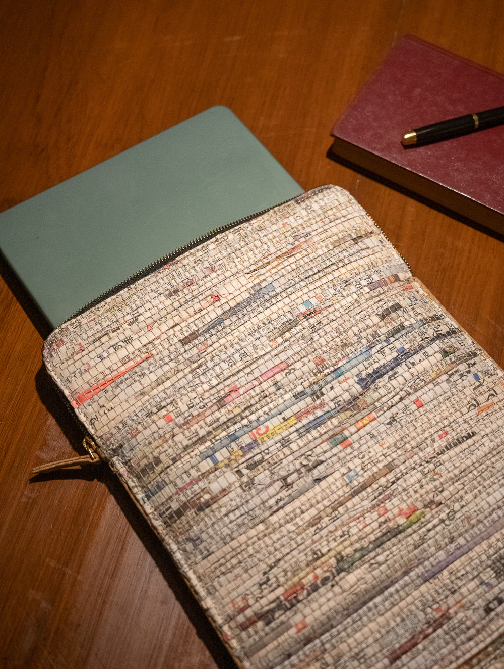 Sustainable & Handcrafted. Durable Newspaper & Cork - Laptop Sleeve