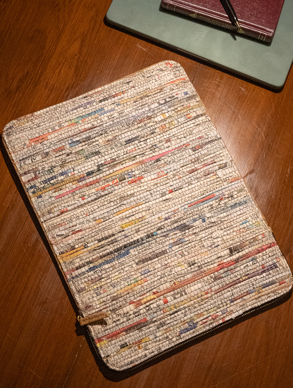 Sustainable & Handcrafted. Durable Newspaper & Cork Laptop Sleeve