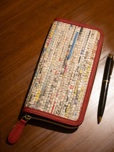 Sustainable & Handcrafted. Durable Newspaper & Cork Utility Pouch