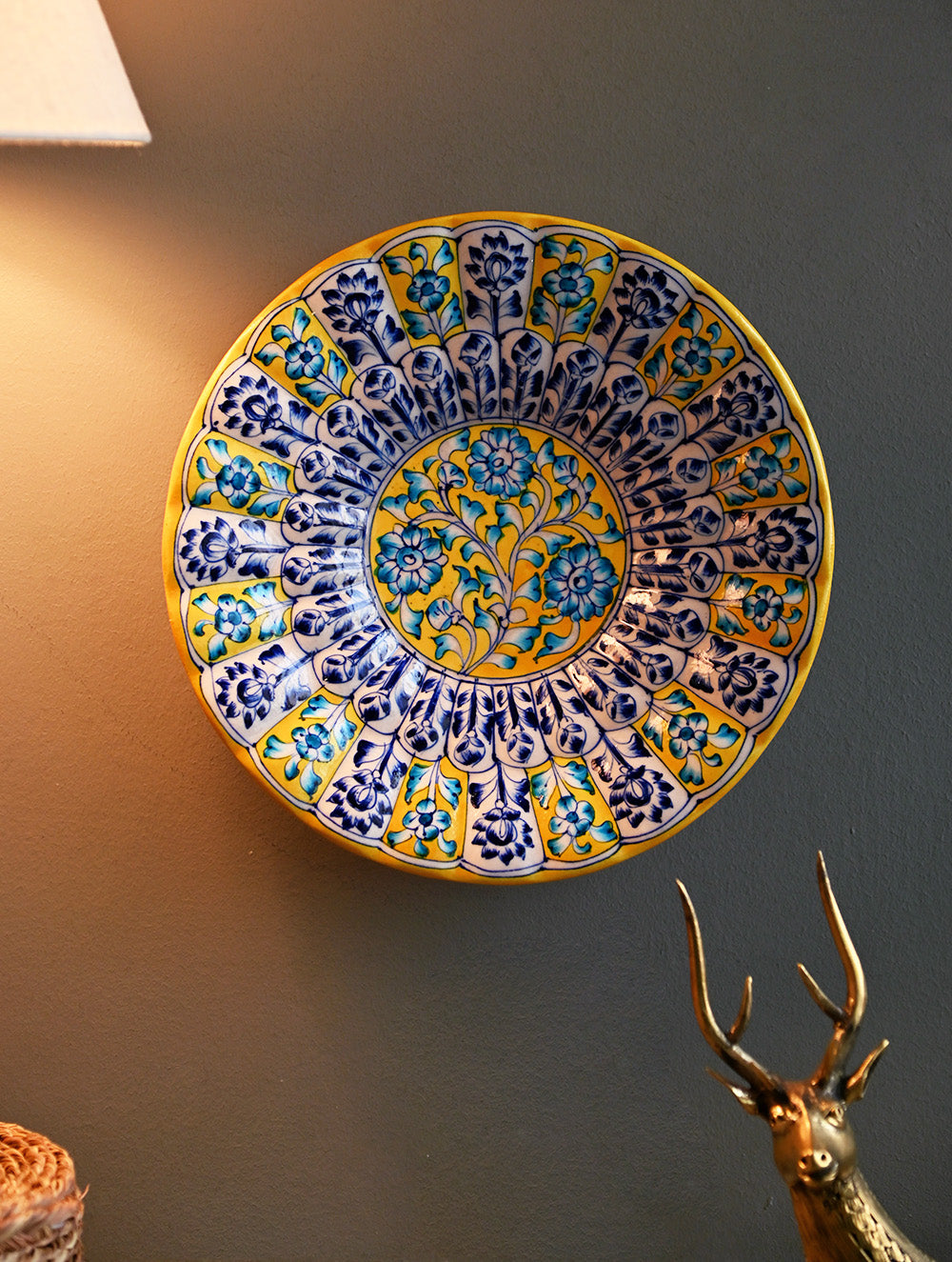 Jaipur Blue Pottery Decorative Plate - High Garden