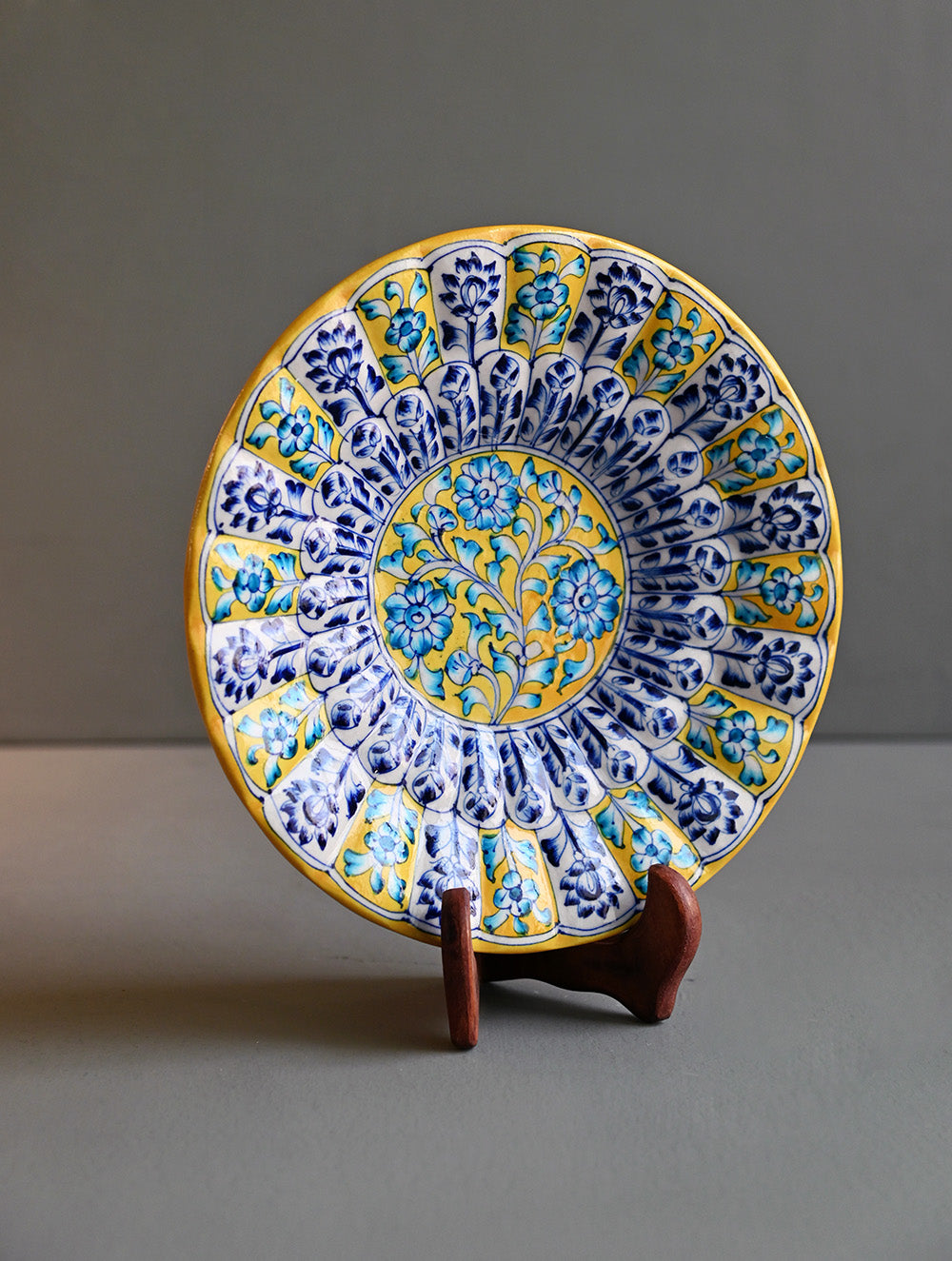 Jaipur Blue Pottery Decorative Plate - High Garden