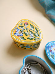 Jaipur Blue Pottery Jewellery Organisers - Bloom Hearts (Set of 2)