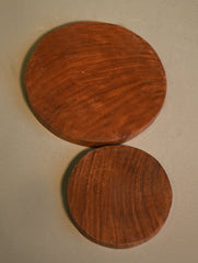 Exclusive Pichwai Carved Collectibles : Fine Hand Engraved Wooden Trivets / Coasters - Gau Jaali (Set of 2)