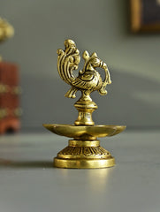 Brass Moulded Ornate Lamp - Panchamukhi Diya