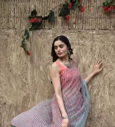 The Rang Tarang Collection : Hand Dyed Leheriya Kota Cotton Saree - Sindoor Saanjh