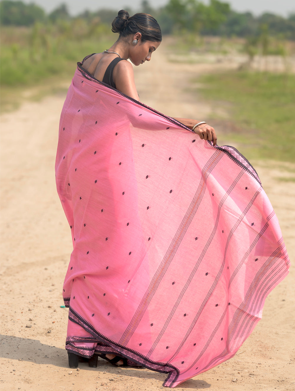 Sambalpuri Handwoven Ikat Soft Cotton Saree - Pankhuri
