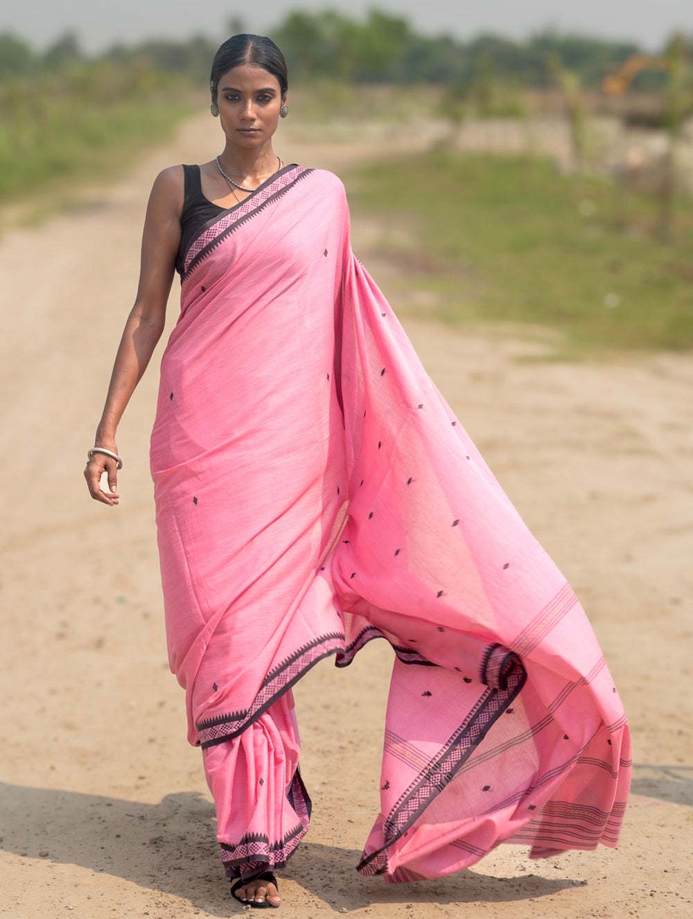 Sambalpuri Handwoven Ikat Soft Cotton Saree - Pankhuri