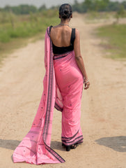 Sambalpuri Handwoven Ikat Soft Cotton Saree - Pankhuri