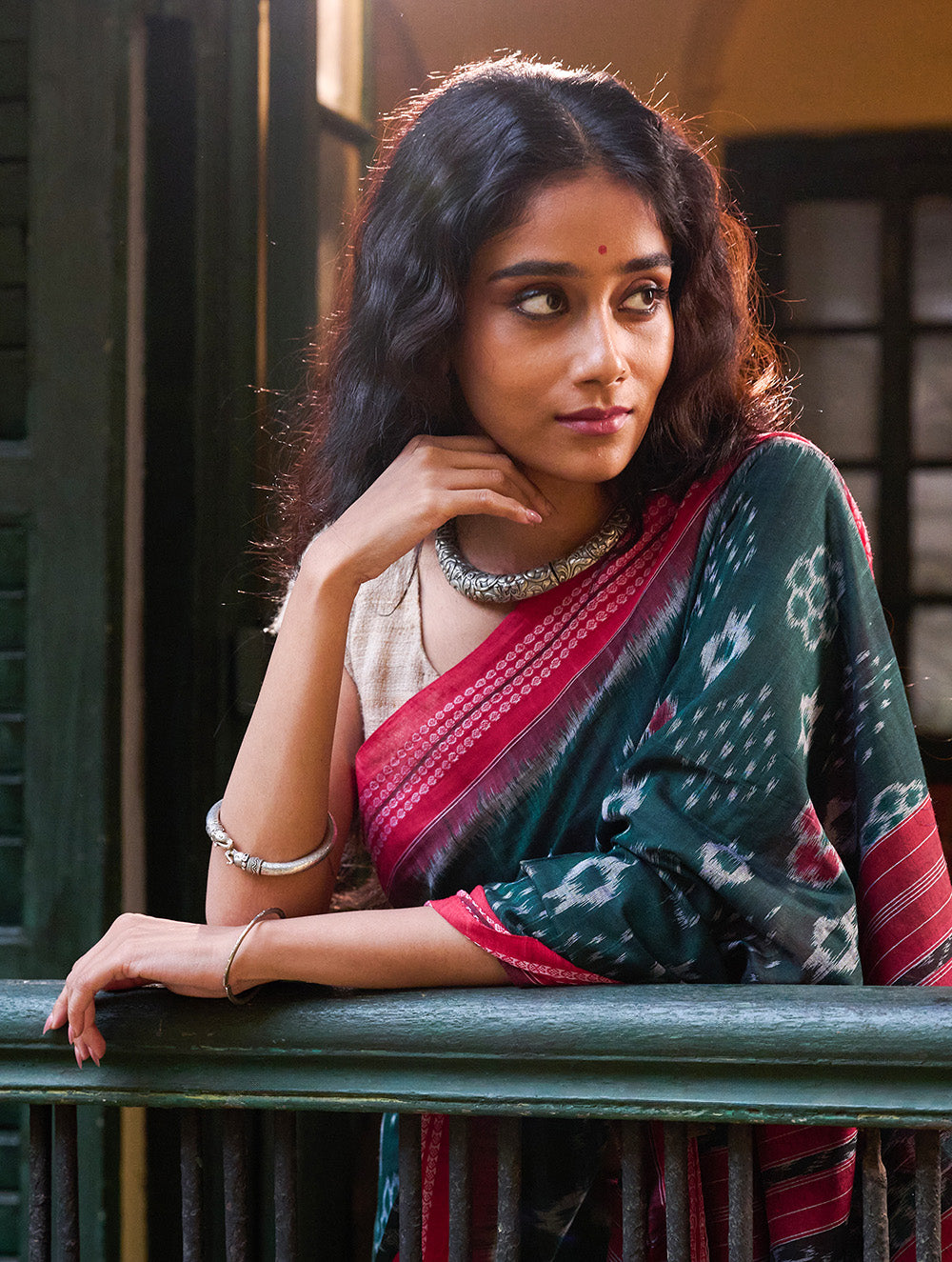 Sambalpuri Handwoven Ikat Soft Cotton Saree - Van Dhrshti