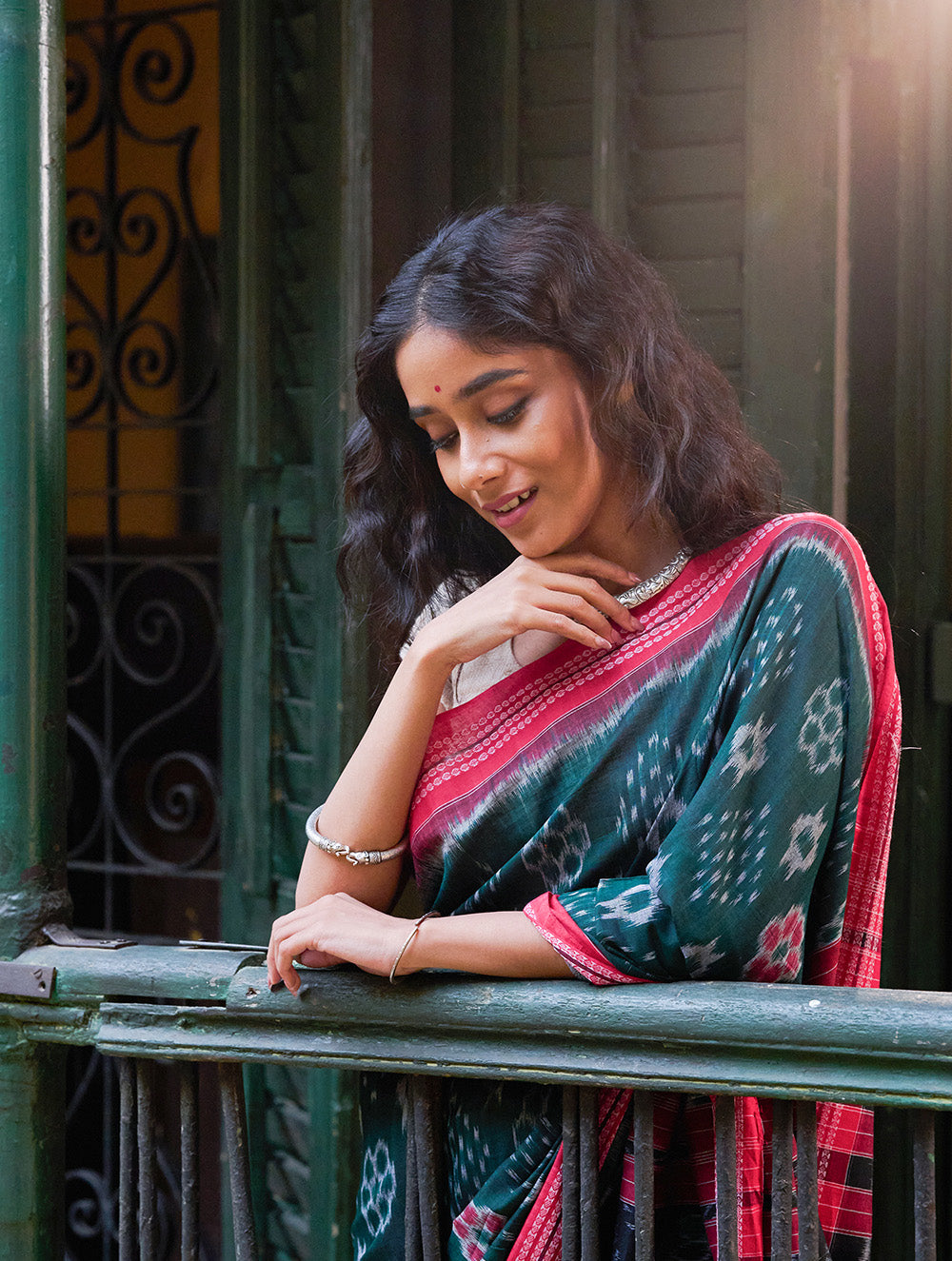 Sambalpuri Handwoven Ikat Soft Cotton Saree - Van Dhrshti