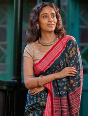 Sambalpuri Handwoven Ikat Soft Cotton Saree - Sonar Van