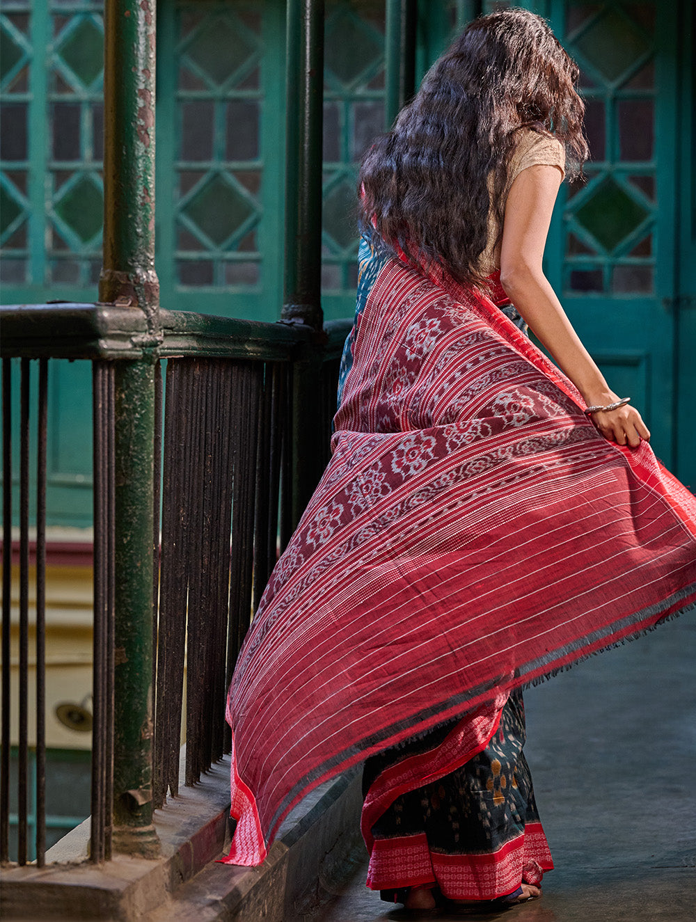 Sambalpuri Handwoven Ikat Soft Cotton Saree - Sonar Van