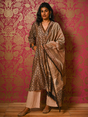 Light Festive. Bagru Hand Block Printed Chanderi Kurta Set - Gulshan ( 3 pc set)