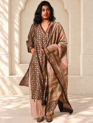 Light Festive. Bagru Hand Block Printed Chanderi Kurta Set - Gulshan ( 3 pc set)