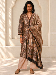Light Festive. Bagru Hand Block Printed Chanderi Kurta Set - Gulshan ( 3 pc set)