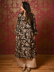 Exclusive, Authentic Kalamkari Silk Viscose Blend Loose Fit Kurta Set - Peacocks (2 pc set)