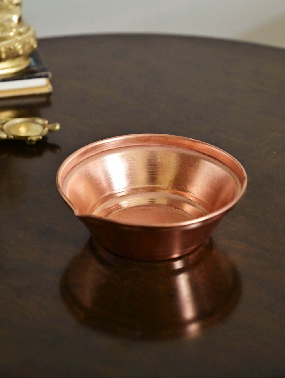 Tambat Handbeaten Large Copper Diya - Akhanda Deep (5.5 inches)