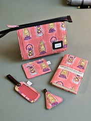 The Traveller’s Collection: Fabric Travel Set - Sienna Vine (Set of 5). 