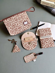 The Traveller’s Collection: Fabric Travel Set - Pink Lantern (Set of 5)