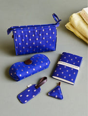 The Traveller’s Collection: Fabric Travel Set - Royal Zari (Set of 5)