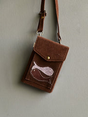 Kantha Caravan Collection: The Kantha & Canvas Cross Body Sling Bag with Journal - Piscean Tan