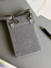 Kantha Caravan Collection: The Kantha & Canvas Cross Body Sling Bag with Journal - Piscean Slate