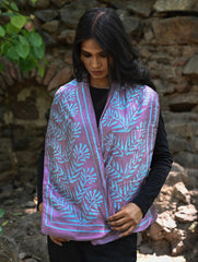 Light & Soft. Handcrafted Silk Batik Scarf - Lavender Reed