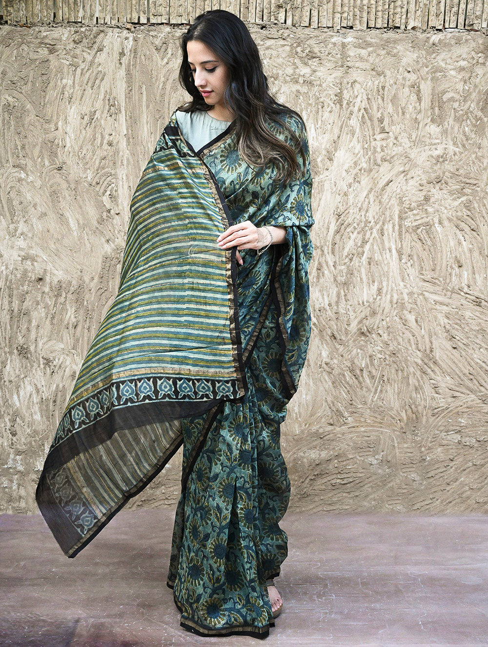 Bagru Hand Block printed Chanderi