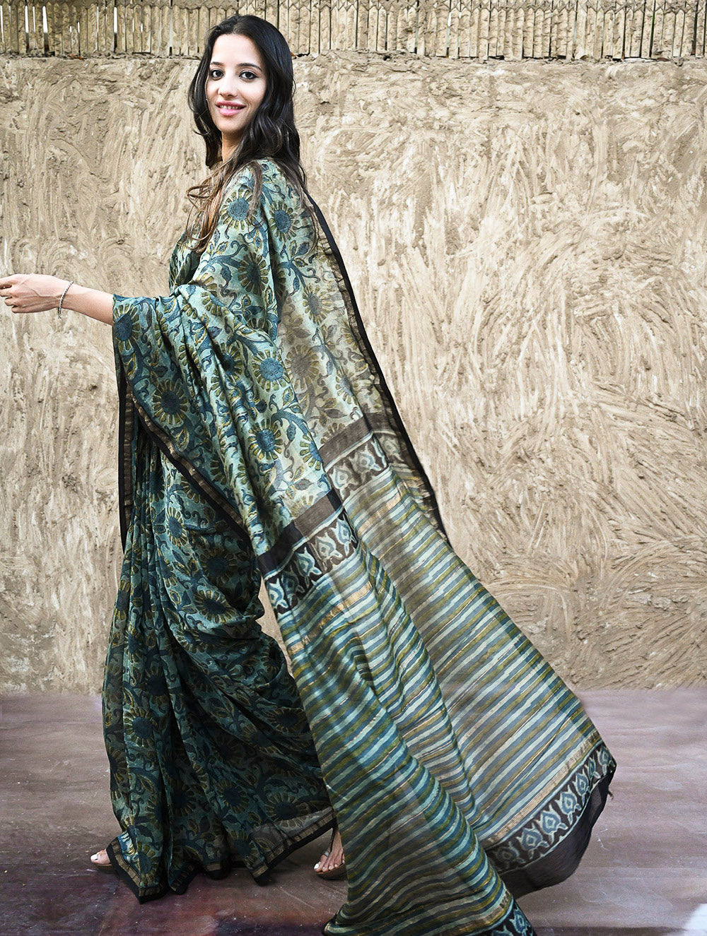 Bagru Hand Block printed Chanderi