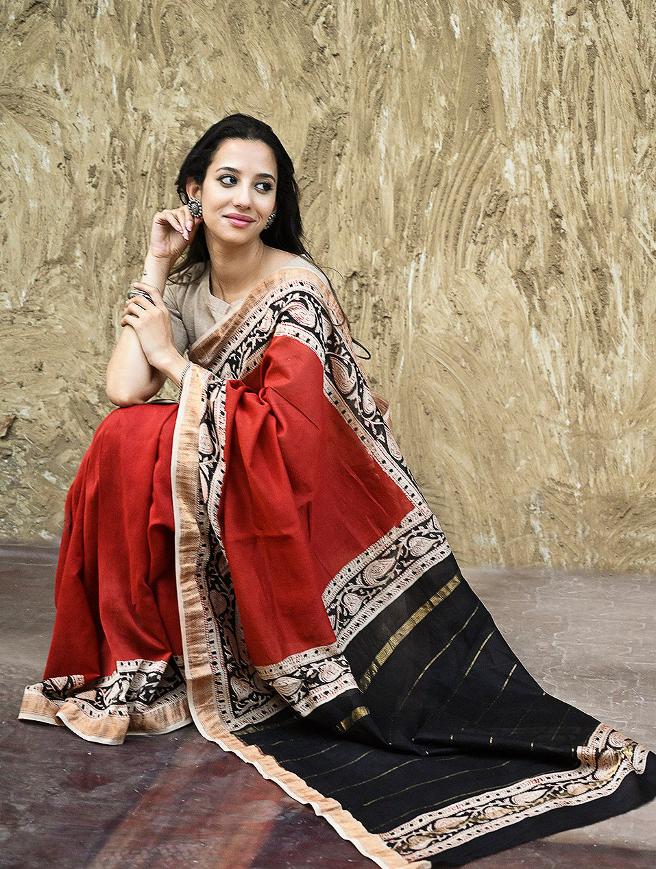 Bagru Hand Block printed Maheshwari