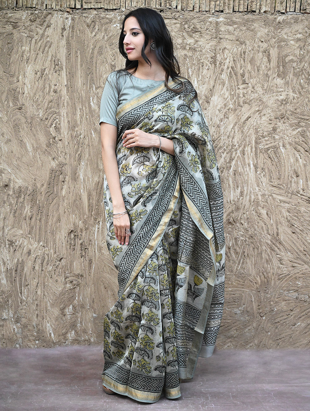 Sanganeri Hand Block printed Maheshwari