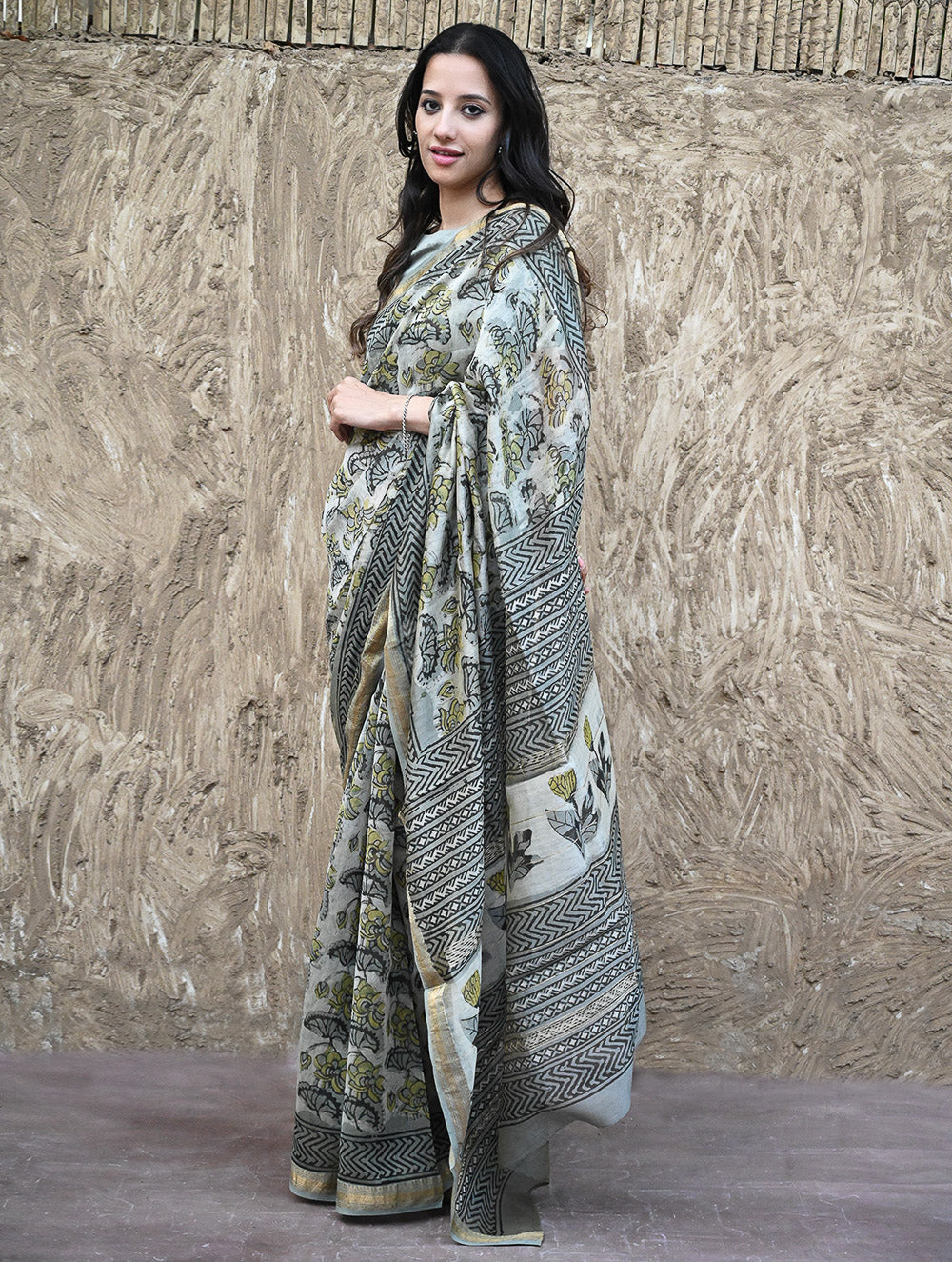 Sanganeri Hand Block printed Maheshwari