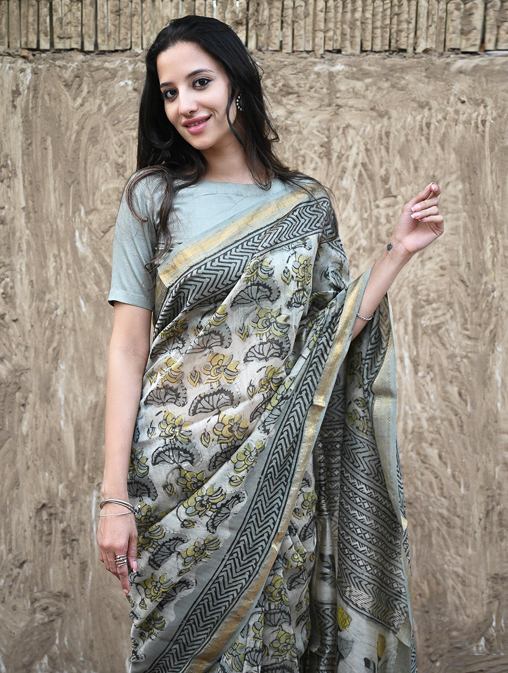Sanganeri Hand Block printed Maheshwari